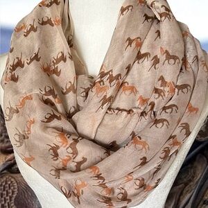 EQUESTRIAN INFINITY SCARF. Outfit accent for work or play. $20.